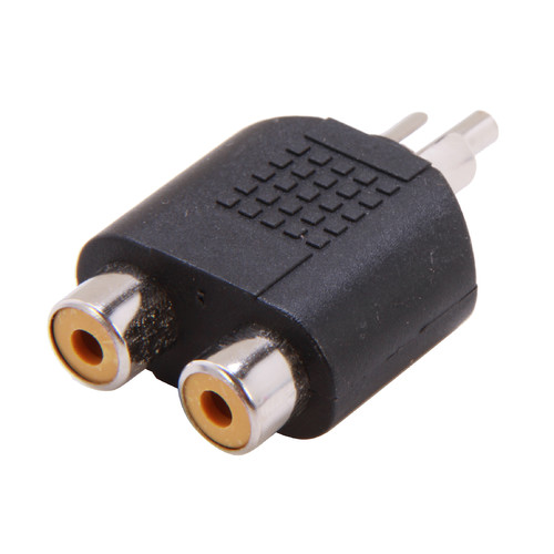 Adaptador RCA macho a 2 RCA hembra