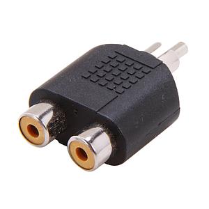 Adaptador RCA macho a 2 RCA hembra
