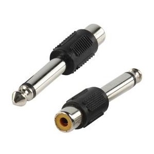 Adaptador jack 6.5 mm mono a RCA Hembra