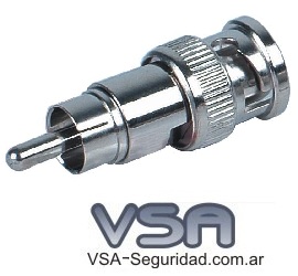 Adaptador BNC Macho a RCA Macho