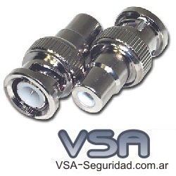 Adaptador BNC Macho a RCA Hembra