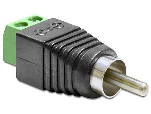 Conector RCA a tornillos Macho