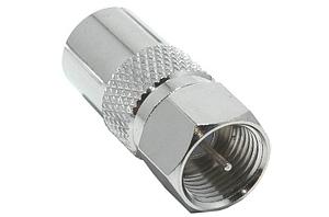 Conector F pin fino macho a pin grueso hembra